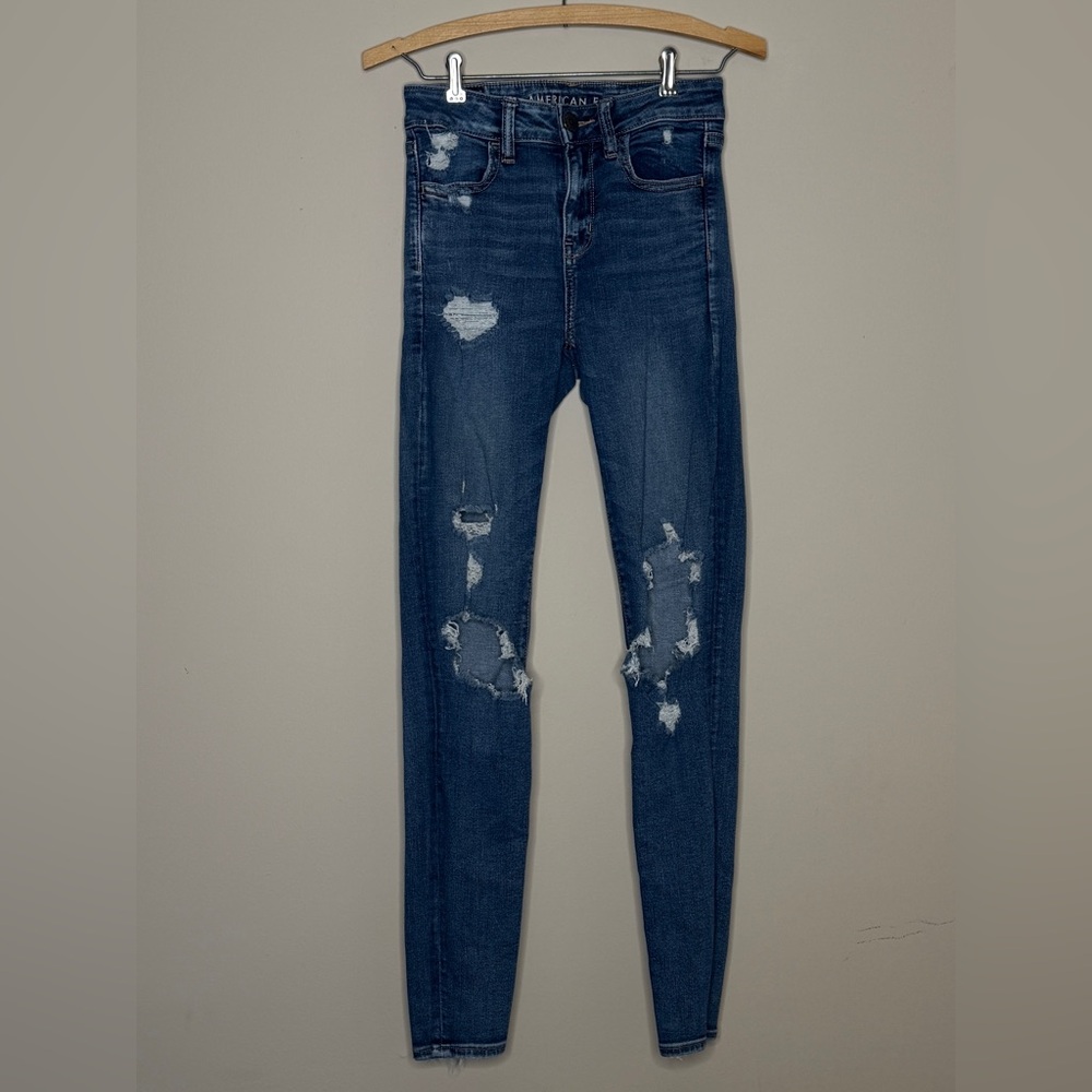 American Eagle Next Level Stretch High Rise Jeans 4  Long